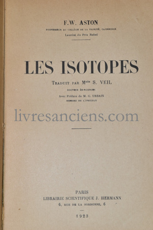 Photo ASTON, Francis William.&nbsp;