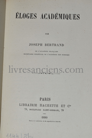 Photo BERTRAND, Joseph Louis François.&nbsp;