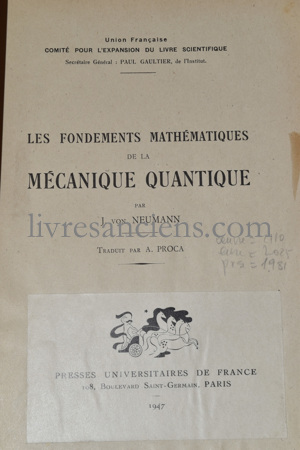 Photo VON NEUMANN, John.&nbsp;