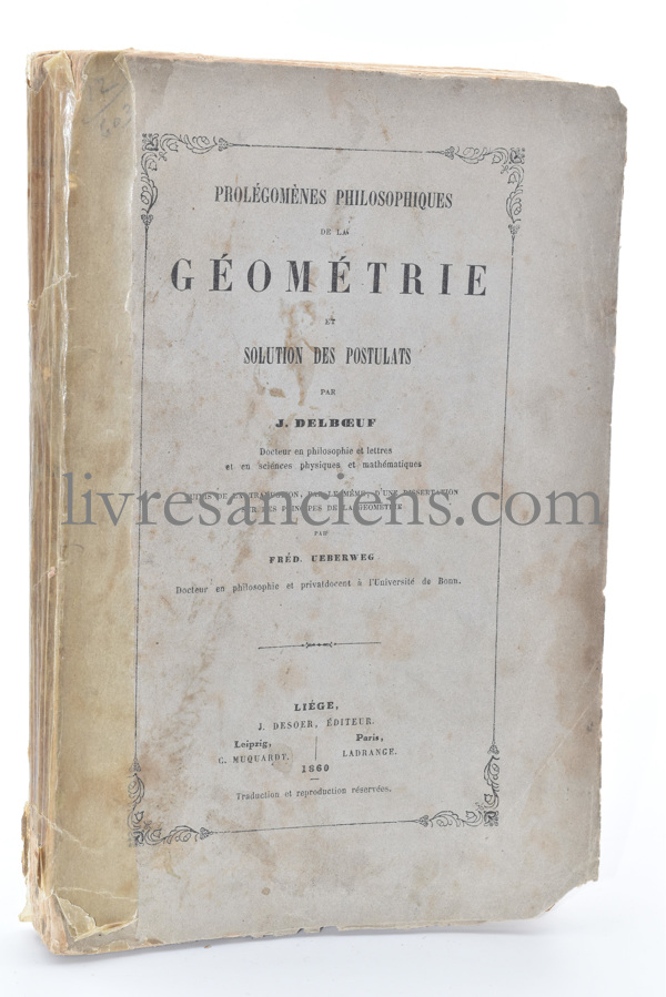 Photo DELBOEUF, Joseph Rémi François.&nbsp;