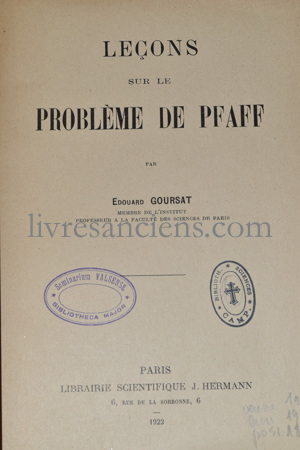 Photo GOURSAT, Édouard Jean-Baptiste.&nbsp;