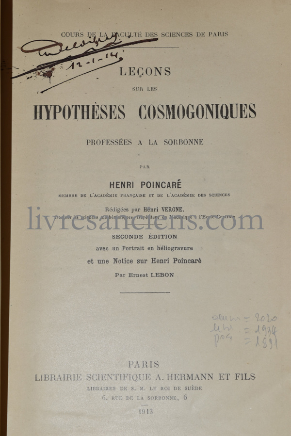 Photo POINCARÉ, Henri.&nbsp;