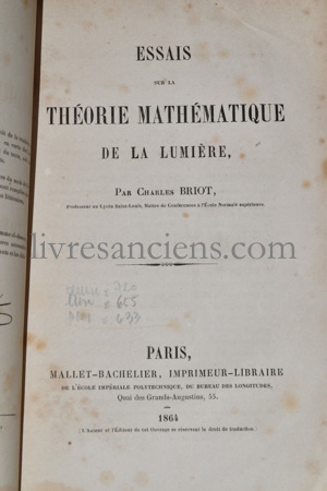 Photo BRIOT, Charles Auguste Albert.&nbsp;