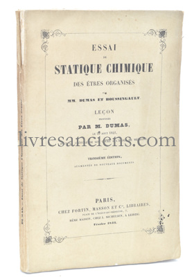 Photo DUMAS, Jean-Baptiste André || BOUSSINGAULT, Jean-Baptiste.&nbsp;