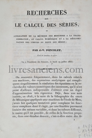 Photo PONCELET, Jean-Victor.&nbsp;