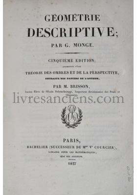 Photo MONGE, Gaspard || BRISSON, Charles.&nbsp;