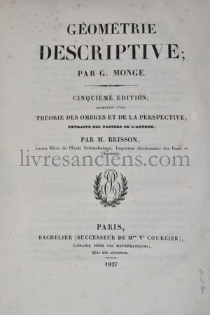 Photo MONGE, Gaspard || BRISSON, Charles.&nbsp;