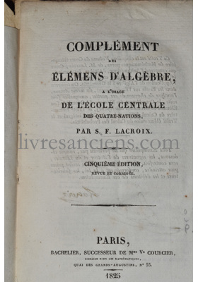 Photo LACROIX, Silvestre François.&nbsp;