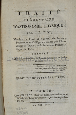 Photo BIOT, Jean-Baptiste.&nbsp;