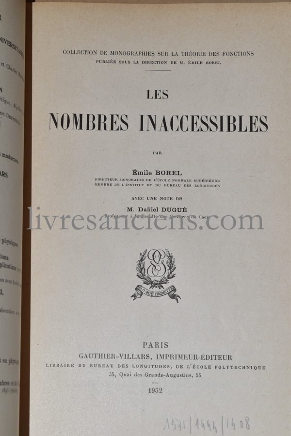 Photo BOREL, Émile || DUGUÉ, Daniel.&nbsp;