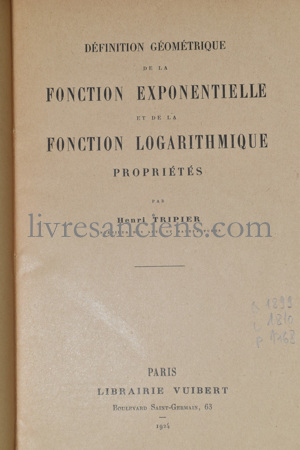 Photo TRIPIER, Henri.&nbsp;