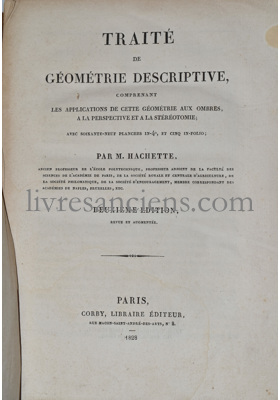 Photo HACHETTE, Jean-Nicolas-Pierre.&nbsp;