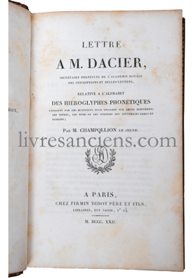 Photo CHAMPOLLION, Jean François. 