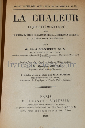 Photo MAXWELL, James Clerk.&nbsp;