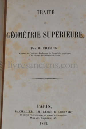 Photo CHASLES, Michel.&nbsp;