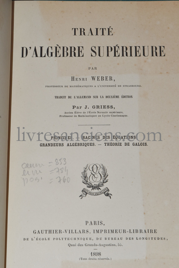 Photo WEBER, Heinrich.&nbsp;