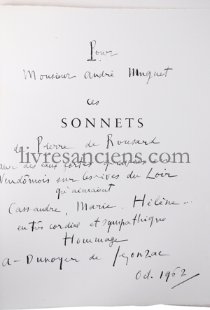 Photo RONSARD, Pierre de || [DUNOYER DE SEGONZAC André]. 