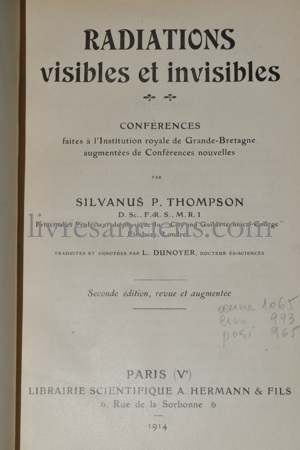 Photo THOMPSON, Silvanus.&nbsp;