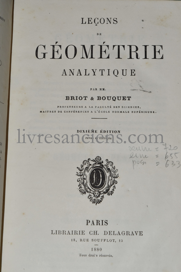 Photo BRIOT, Charles || BOUQUET, Jean-Claude.&nbsp;