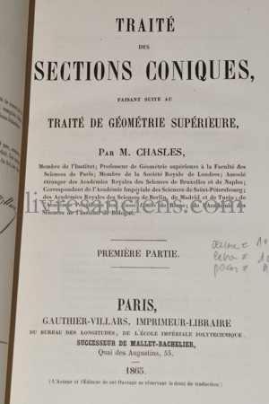 Photo CHASLES, Michel.&nbsp;