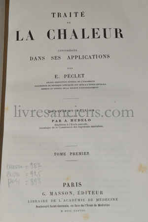 Photo PÉCLET, Eugène.&nbsp;