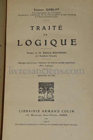 Photo GOBLOT, Edmond.&nbsp;