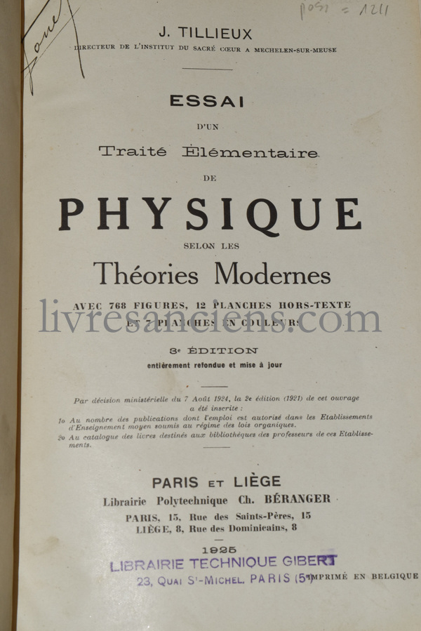 Photo TILLIEUX, Jean.&nbsp;