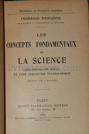 Photo ENRIQUES, Federigo.&nbsp;