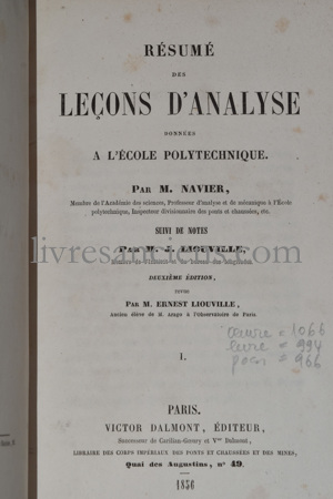 Photo NAVIER, Claude-Louis.&nbsp;