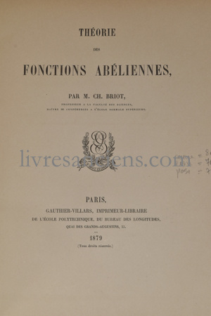 Photo BRIOT, Charles.&nbsp;