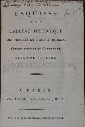 Photo CONDORCET, Jean Antoine Nicolas de Caritat, marquis de.&nbsp;