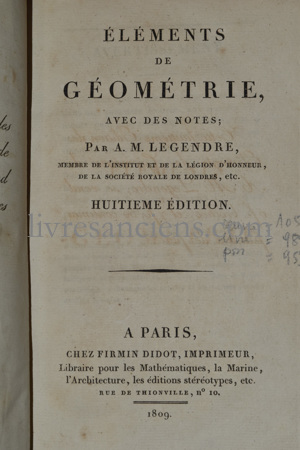 Photo LEGENDRE, Adrien Marie.&nbsp;