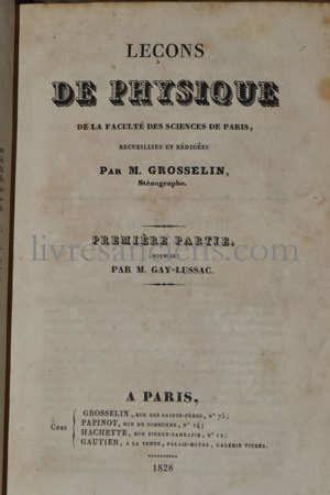 Photo GAY-LUSSAC, Joseph Louis || POUILLET, Claude.&nbsp;