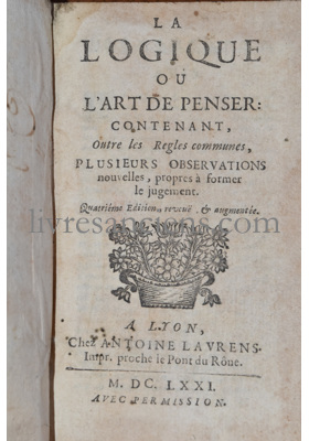 Photo ARNAULD, Antoine || NICOLE, Pierre.&nbsp;