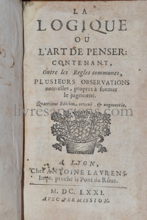 Photo ARNAULD, Antoine || NICOLE, Pierre.&nbsp;