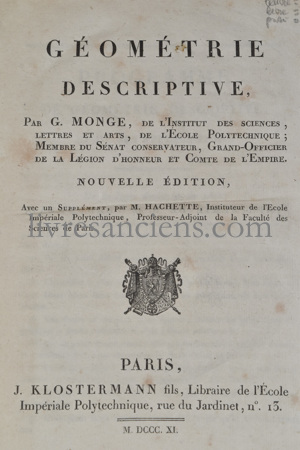 Photo MONGE, Gaspard.&nbsp;