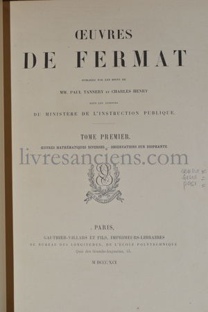 Photo FERMAT, Pierre.&nbsp;
