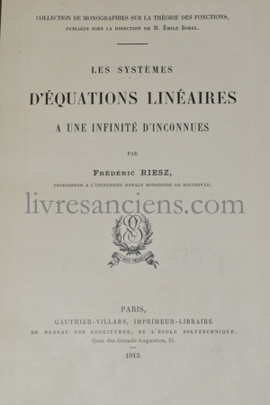 Photo RIESZ, Frédéric.&nbsp;