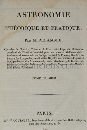 Photo DELAMBRE, Jean-Baptiste.&nbsp;