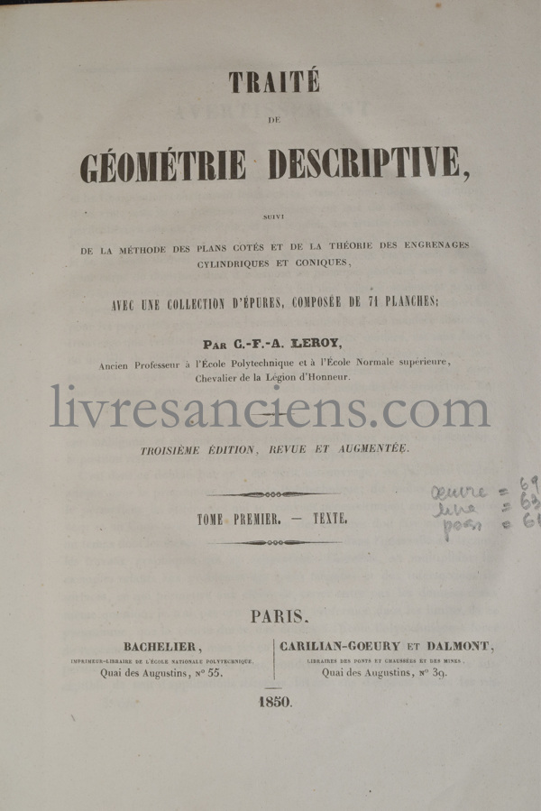 Photo LEROY, Charles François Antoine.&nbsp;