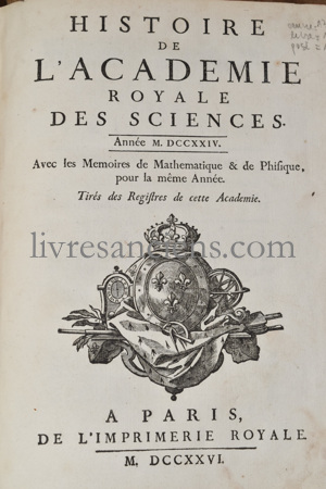 Photo [ACADEMIE ROYALE DES SCIENCES] CASSINI, Jacques.&nbsp;