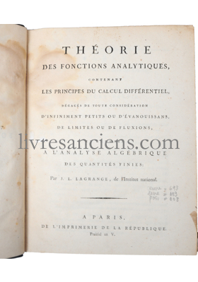 Photo LAGRANGE, Joseph-Louis.&nbsp;