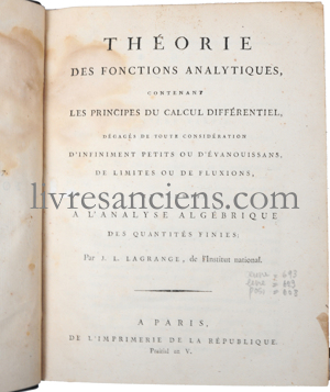 Photo LAGRANGE, Joseph-Louis.&nbsp;