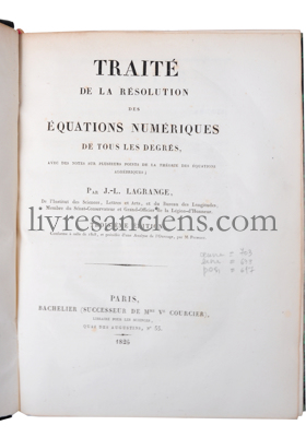 Photo LAGRANGE, Joseph Louis.&nbsp;