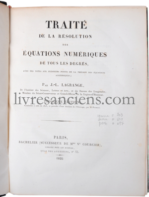 Photo LAGRANGE, Joseph Louis.&nbsp;