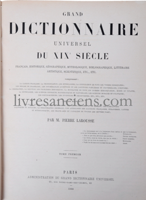 Photo LAROUSSE, Pierre.&nbsp;