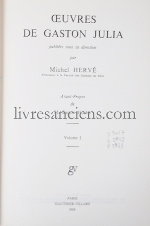 Photo JULIA, Gaston.&nbsp;