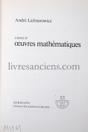 Photo LICHNEROWICZ, Andre.&nbsp;