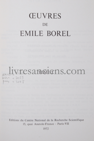 Photo BOREL, Emile.&nbsp;