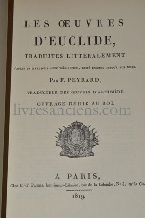 Photo EUCLIDE || PEYRARD, F.&nbsp;